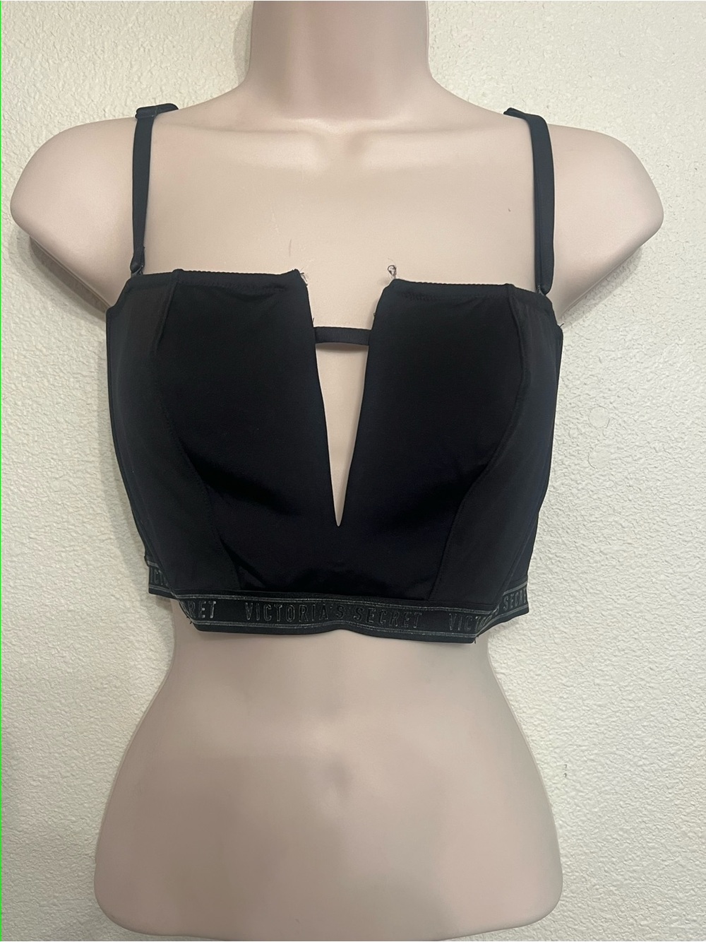 Victoria's Secret Black Plunge Crop Bralette